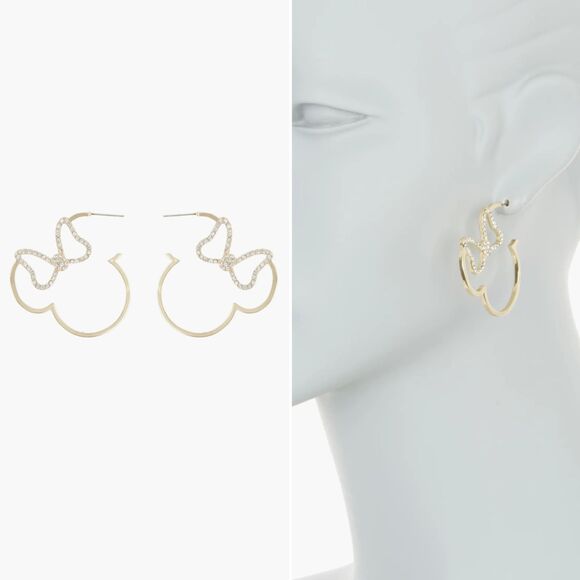Disney x BAUBLEBAR - Minnie Mouse Outline Hoop Earrings - Picture 3 of 4
